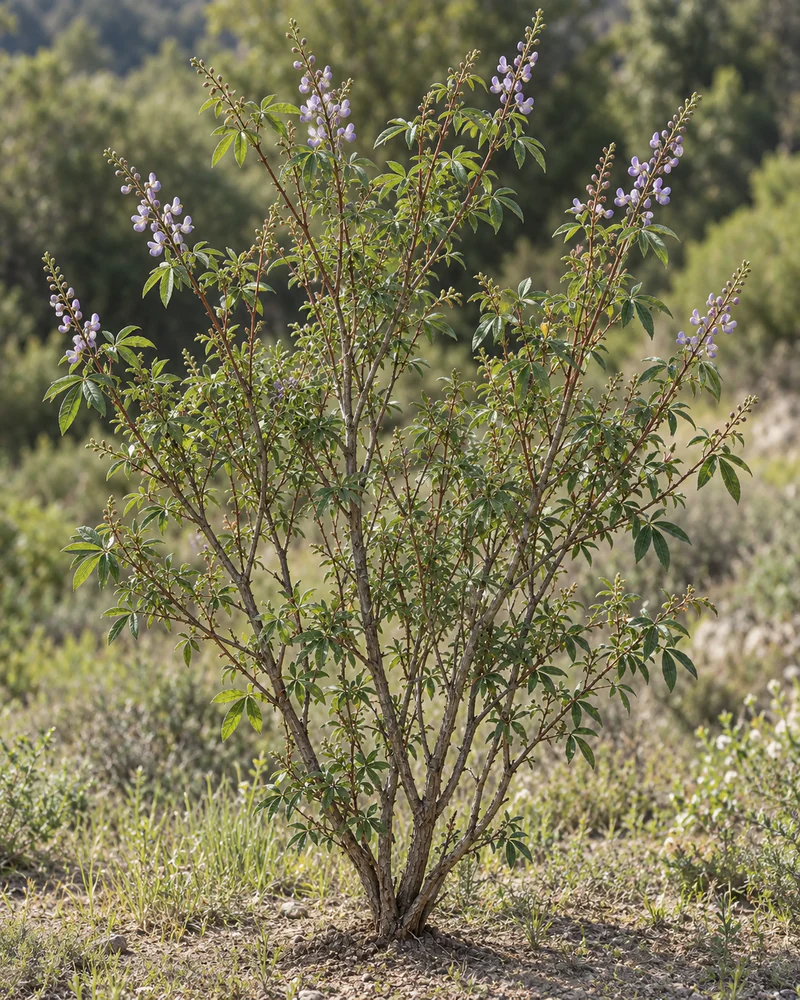 Representación fotorealista referencial de Culén (Otholobium glandulosum)